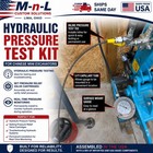 Chinese Mini Excavator Hydraulic Pressure Test Port Kit 3500 Psi Gauge  M14 Din