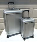 Samsonite Blackstone 2 Piece Hardside Expandable Spinner Luggage Set In Silver