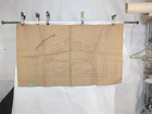 Vtg Rug Hooking Pattern Rare Karl Kraft Floral Hearth Rug Half Circle On Burlap