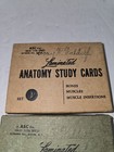 Vintage 50 s Asc Laminated Anatomy Study Cards Two Sided Cards Set 1-3  Antique 