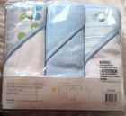 3 Pack Soft Terry Cloth Hooded Towels For Newborn Baby