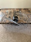 Antique Ge Electric Mountable Industrial Caged 2 Blade Aircraft Propeller Fan