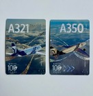     2025 Limited Edition Delta 100 Years Anniversary Set A321   A350 Trading Cards