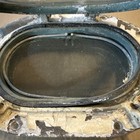 Antique 10    Bronze Oval Ship Porthole W  Screen Salvaged From Sea Elf Texas