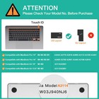 Mosiso Keyboard Cover With Solid Texture Compatible Macbook Air 15 Black 