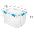Sterilite 80-qt Clear Plastic Stackable Storage Bin W  Gasket Latch Lid  16 Pack