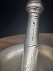 Antique Heavy Solid Brass Mortar   Pestle Pharmacy Apothecary - 2 5    Tall