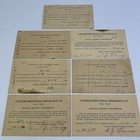 1949 1951 1952 Citizens Industrial Insurance Co Rusk Texas Receipts Lot Of 7