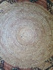 Vtg Hand Made Multi-color Woven Coiled Basket 10 25 
