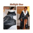 Wearable Heated Blanket With Foot Pocket  Portable Wearable Electric Robe Bla   