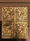 Gb Great Britain Block George V Perforeted Stamps