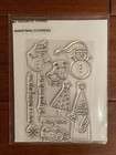 Lot Of 5   Clear   Rubber Cling Stamps Christmas   Holiday Cards Various 