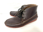 Quoddy Kennebec Chukka Men   s Brown Leather Boots Red Camp Sole Maine Size 9