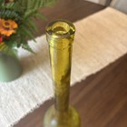 Mid Century Wayne Husted Blenko Tall Yellow Bottle Vase 17    Vintage