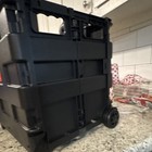 Pack   Roll Folding Rolling Shopping Cart Black Plastic Telescoping Handle