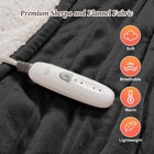 Queen Size Electric Heated Blanket With Dual Control - Charcoal Gray  84 x90 
