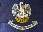 Vtg Louisiana State Flag 3  X 5  Usa Nola Union Justice And Confidence 80s 90s