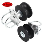  4 Pack  4  Round Post X 2 1 2  Round Gate Frame Premium Nylon Cantilever Roller