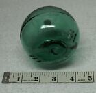 Sn580 Authentic Japanese Glass Fishing Float Dark Green 3 1 4   Marked I I I
