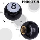 4pcs Pool 8 Ball Style Tire Valve Stem Caps  Universal Copper Core Dustproof Tir