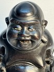 Vintage Mid Century Hotei Happy Buddha Figurine With White Eyes Good Fortune