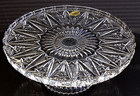 Anka Italian Crystal Cake Stand Pedestal Glass Swirl Diamond Pioneer Elegant