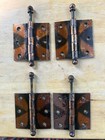 4 Steel Unbranded Japanned   Finished 3  1 2   Ball Top Hinges  Free S h