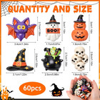 60 Pcs Halloween Resin Flatback Charms  Mini Resin Pumpkin Ghost