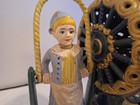 Replica Hard To Find Cast Iron Mechanical Bank  girl Skipping Rope 