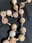 Beautiful Pure Chinese Hetian Old Jade Carved  om  Ritual Beads Necklace