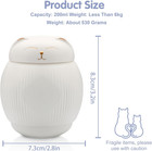 Ceramic Cat Urn For Ashes - Pet Memorial Box With Secure Lid  Cremation Keepsake
