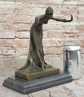 Signed D h Chiparus  Bronze Art Deco Dancer Sculpture Nouveau Marble Figurine Nr
