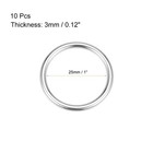O Ring Buckle 25mm 1   Id 3mm Thickness Zinc Alloy O-rings Silver 10pack