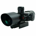 2 5-10x40 Rifle Scope Red Laser Dual Illuminated Mil-dot Wit Rail Mount