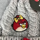 Angry Birds Girls Gray Pom Winter Cuff Knit Bow Hat Cap Beanie Osfa Nwt