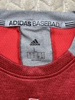 Adidas Men   s Baseball Shirt Large Fielders Fleece Red Sweatshirt