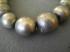 Southwest Navajo Pearl Style Vintage Silver Tone   Bead Necklace 32  102g