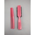 Vintage Goody Matching Nylon Bristle Brush   Comb Set Pink Blue 8   Brush