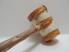 Antique Vtg Plains American Indian War Dance Ceremonial Horn Rattle 1950s Estate