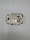 Vtg Western Silver-tone Engraved Floral Rectangle Belt Buckle Excellent Cond 