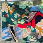Aunt Lydia Punch Needle Rug Hooked Wall Hanging Covered Bridge In Summer