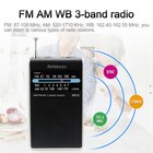 Retekess Pr15 Portable Pocket Fm am noaa Radio Transistor Camping Xmas Gifts