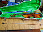 Old Estate  Violin Fiddle With Case   Bow To Fix Or Repair   Free Shipping 