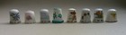 Set Of 8 Decorative Thimbles   porcelain-ceramic-wood   includes Heirloom Editions