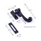 Black Window Sash Door Lock Wrought Iron 4 1 2  Rsf Finish Renovators Supply
