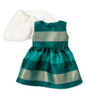 18  Doll Holiday Dress With Fur Cape Fits  American Girl   Our Generation New