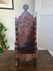Antique 19th Century French Provincial Carved Walnut Knife Holder