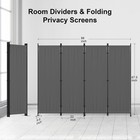 Kecreque 4-panel Privacy Screen Room Divider 6ft Portable Wall Office Home