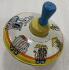 Vintage Ohio Art  Litho Lithograph Metal Wood Spinning Top Circus Vintage Rare