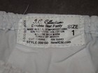 Jc Collections Girls Size 1 White Eyelet Trimmed Double Seat Panty Bloomers